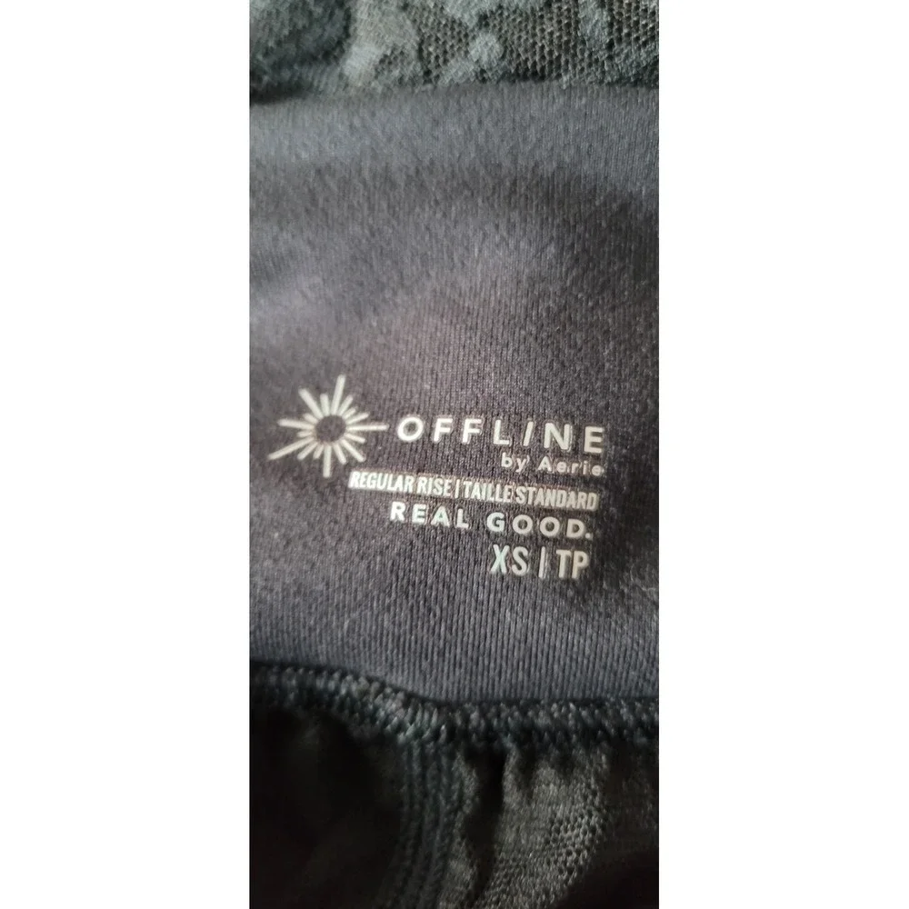 Aerie OFFLINE Women's Pants XS Casual Black Beach Pool Resort Wide Leg Open Side - Picture 3 of 4